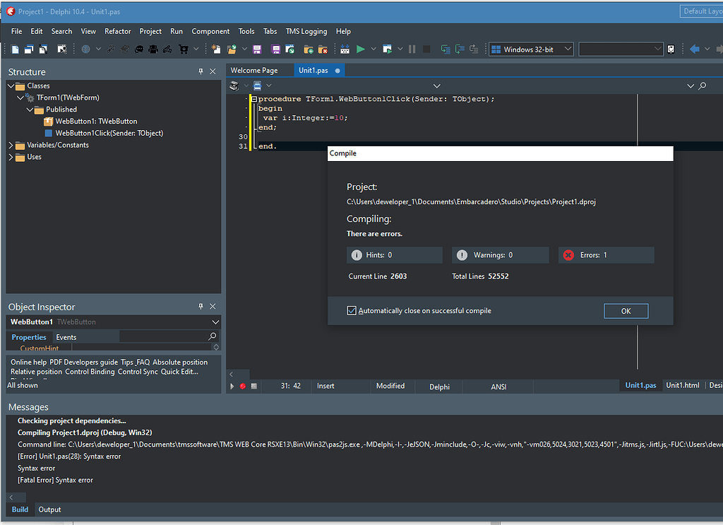 Web Core Application and inline variables - TMS WEB Core - TMS Support ...