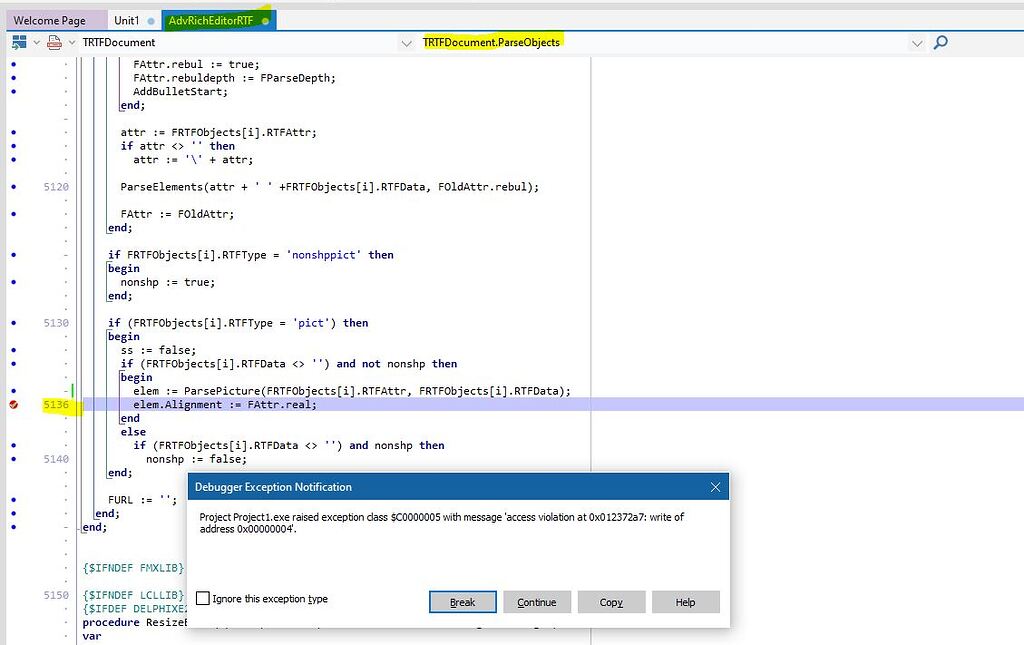 Problem with pasting to tadvricheditor tms vcl ui pack tms support
