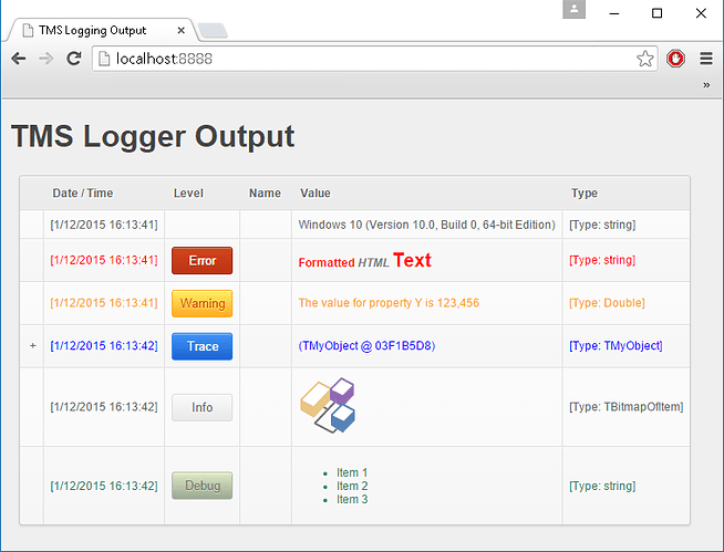 logging-output-browser