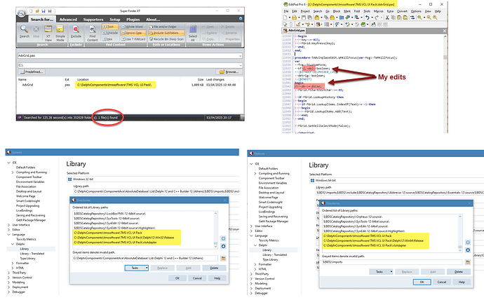 Library path references to TMSSoftware